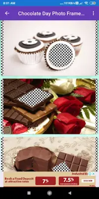 Chocolate day Greeting, Photo Frames, GIF,Quotes android App screenshot 5